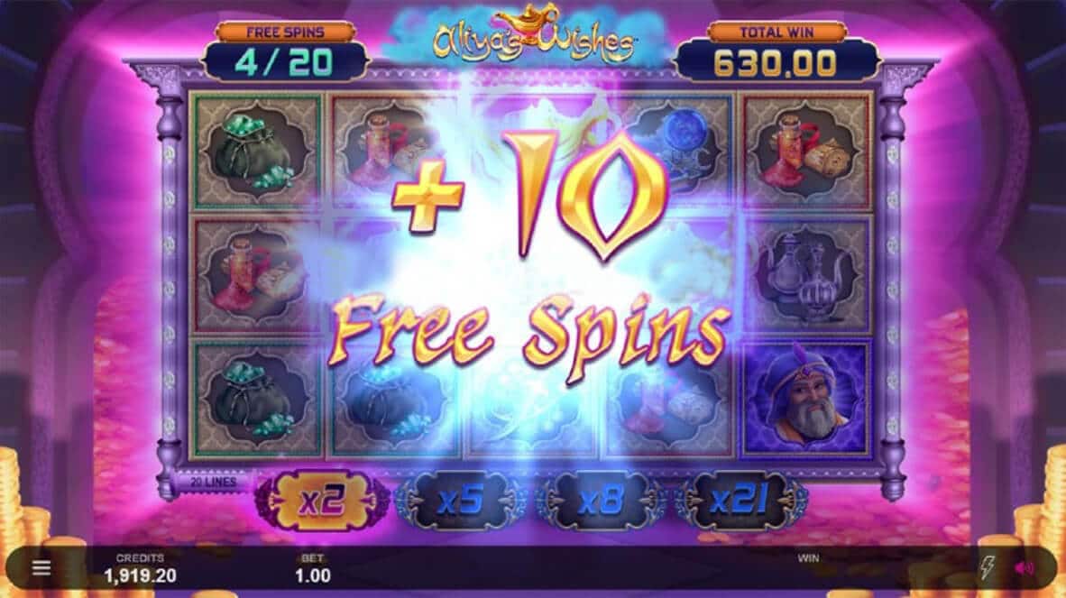 Aliyas Wishes Free Spins