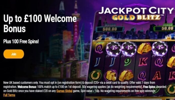 jackpotcitycasino welcome bonus 700x400