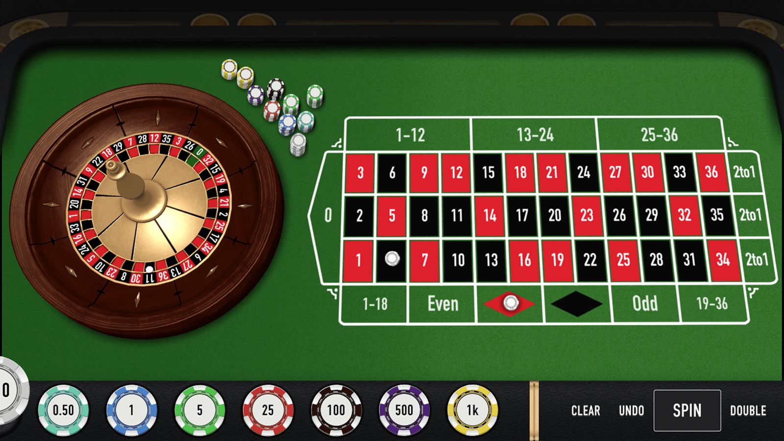 Roulette game